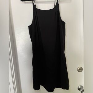 Halston Black Romper